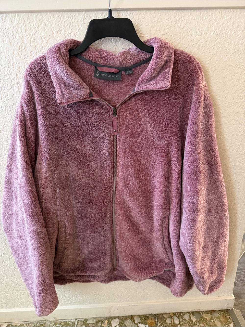 Free Country Plush Zip  in Mauve Pink